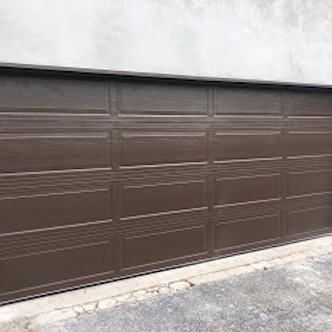 Long Panel Brown Garage Doors