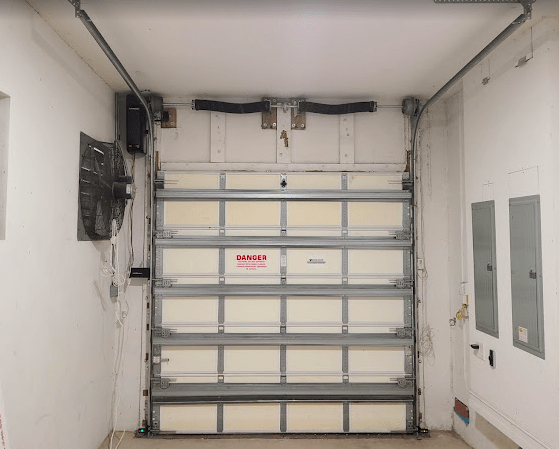 high-lift garage door conversion