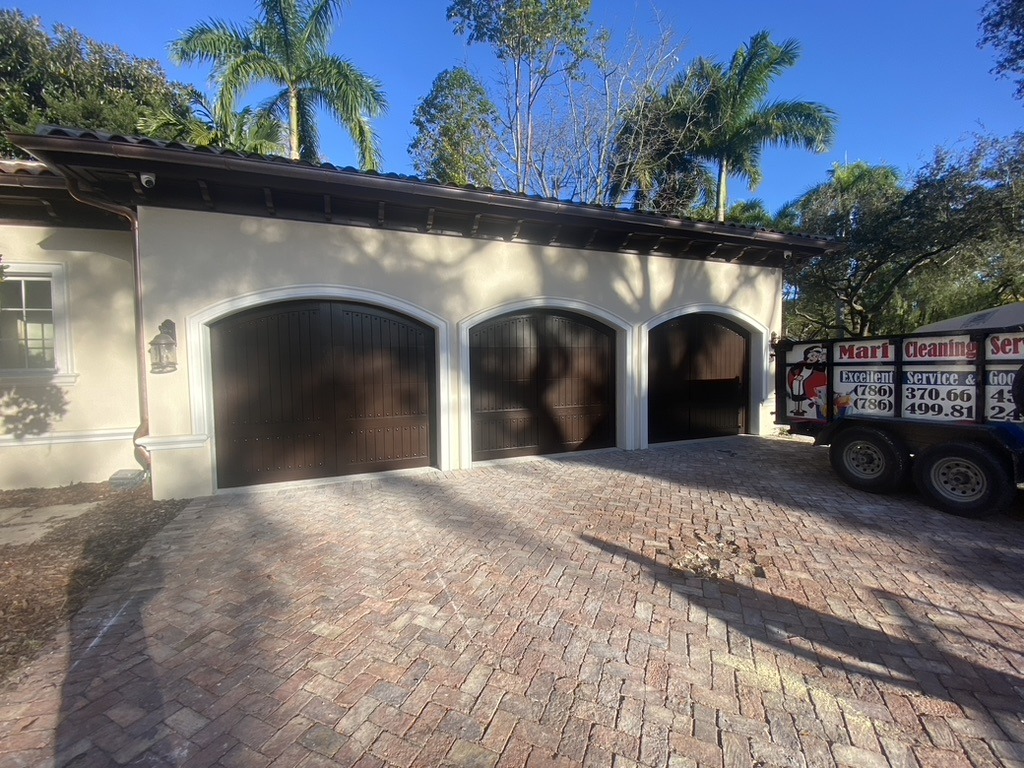 Triple Brown Garage Door